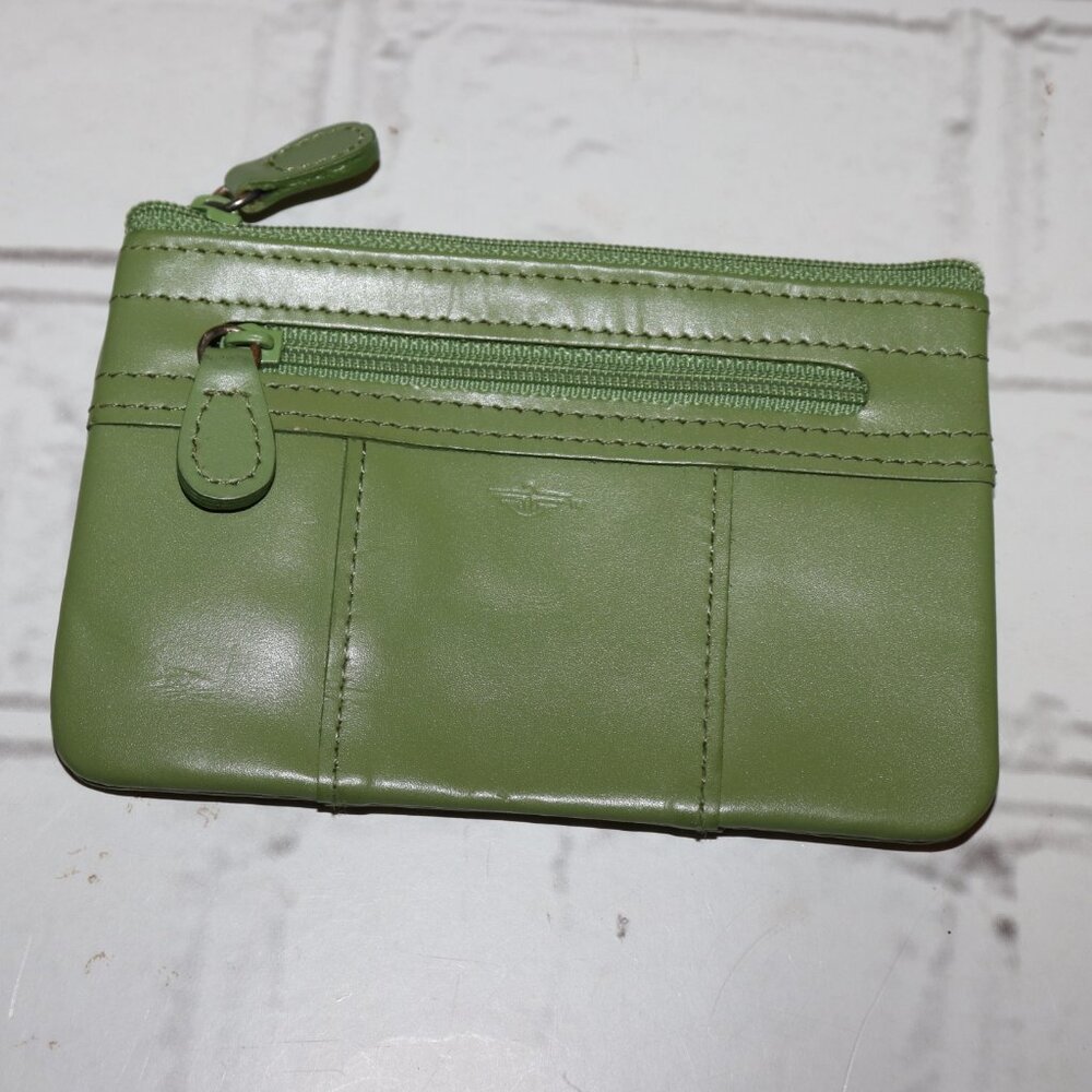 💚✨ Dockers Green Coin Purse · Dual Zipper · Compact